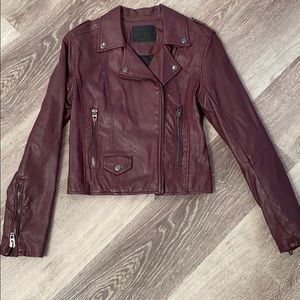 Blank NYC S Leather Moro Jacket burgundy